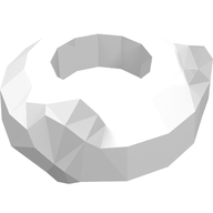 Деталь LEGO Minifig Head Top with Panther Ears [Plain], Белый