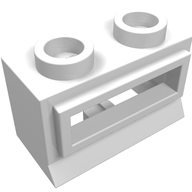 Деталь LEGO Window 1 x 2 x 1 Classic with Short Sill, Белый