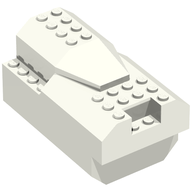 Деталь LEGO Electric, Light & Sound Rocket Engine, Battery Box with White Cover (no Print), Белый