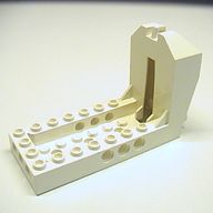 Деталь LEGO Cockpit 10 x 4 x 5 with Technic Holes, Белый