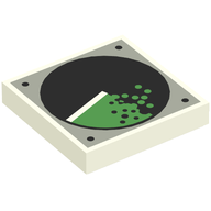 Деталь LEGO Tile 2 x 2 with Radar Scope Print, Белый
