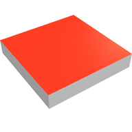 Деталь LEGO Tile 2 x 2 with Colored Kitten with Party Hat Print, Белый