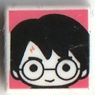 Деталь LEGO Tile 1 x 1 with Harry Potter print, Белый
