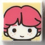 Деталь LEGO Tile 1 x 1 with Ron Weasley print, Белый