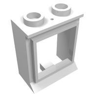 Деталь LEGO Window 1 x 2 x 2 Classic with Long Sill, No Glass, Белый