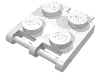 Деталь LEGO Scala Jewelry Plate, Modified 2 x 2 (Human Bracelet segment), Белый