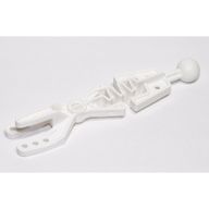 Деталь LEGO Technic Throwbot Arm Forked with Flexible Center and Ball Joint, Белый