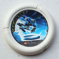 Деталь LEGO Large Figure Throwing Disk, Ski / Ice, 3 Pips, Ski Throwing Disk Print, Белый