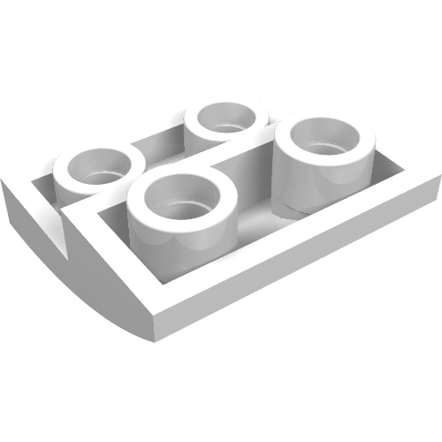 Набор LEGO Slope Curved 2 x 1 Inverted, Белый