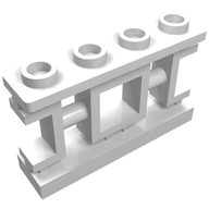 Деталь LEGO FENCE 1X4X2,W/ SHAFT, NO.1, Белый
