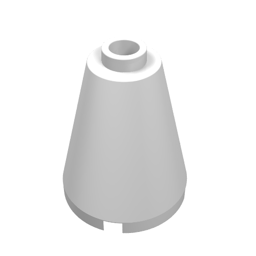 Набор LEGO Cone 2 x 2 x 2 [Undetermined Stud Type], Белый