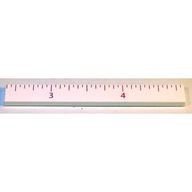Деталь LEGO Tile 1 x 8 with Ruler INCH 3 - 4 Pattern, Белый
