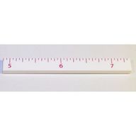 Деталь LEGO Tile 1 x 8 with Ruler INCH 5 - 7 Pattern, Белый