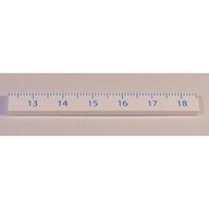 Деталь LEGO Tile 1 x 8 with Ruler CM 13 - 18 Pattern, Белый