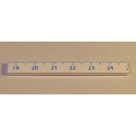 Деталь LEGO Tile 1 x 8 with Ruler CM 19 - 24 Pattern, Белый