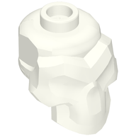 Деталь LEGO Minifig Head Special, Skull [Plain], Белый