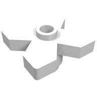 Деталь LEGO Plant Flower 2 x 2 Leaves - Angular, Белый