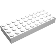 Деталь LEGO Кирпичик 4 x 10, Белый