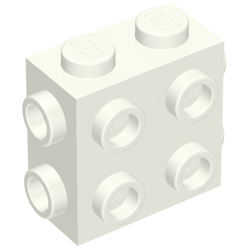 Набор LEGO Brick Special 1 x 2 x 1 2/3 with Eight Studs on 3 Sides, Белый