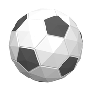 Деталь LEGO Sports Soccer / Basket Ball with Black Pentagons Print, Белый