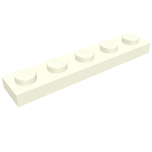 Набор LEGO Plate 1 x 5, Белый