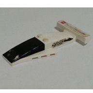 Деталь LEGO Vehicle Top Fast Food Racer 4 x 9 with Curved Black Windshield and Rear Spoiler, Белый