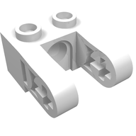 Деталь LEGO Technic Brick 1 x 2 with Hole and Dual Beam Extensions, Белый