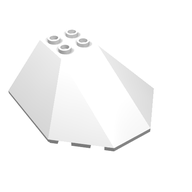 Деталь LEGO Windscreen 6 x 6 x 2 Canopy, Белый