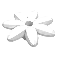 Деталь LEGO Friends Accessories Flower with 7 Thin Petals and Pin, Белый