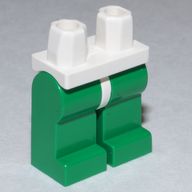Деталь LEGO Hips and Green Legs, Белый
