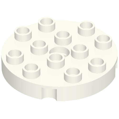 Набор LEGO Duplo, Plate Round 4 x 4, Белый