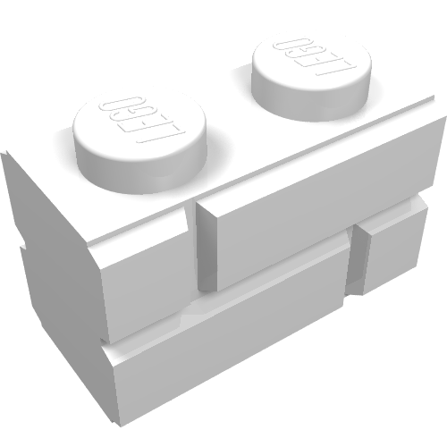 Набор LEGO Brick Special 1 x 2 with Masonry Brick Profile, Белый