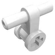 Деталь LEGO Pneumatic Hose Connector with Axle Connector, Белый