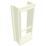 Деталь LEGO Door 1 x 2 x 4 with Glass for Slotted Bricks, Белый