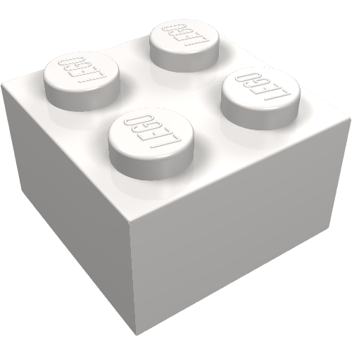 Набор LEGO Brick 2 x 2, Very Light Bluish Gray
