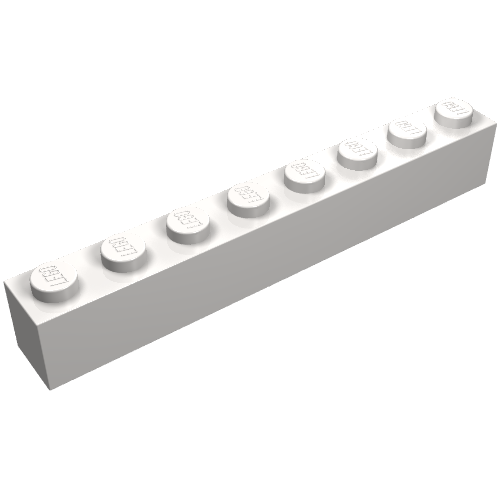 Набор LEGO Brick 1 x 8, Very Light Bluish Gray