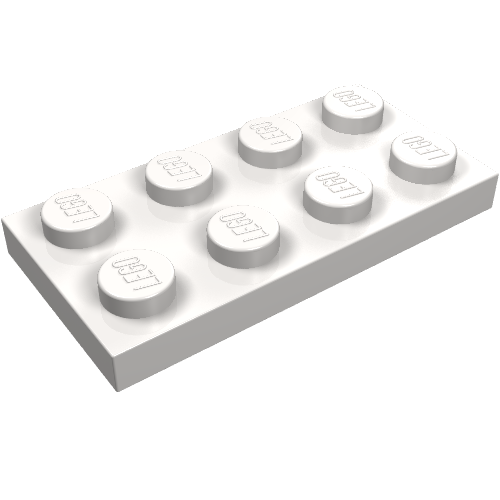 Набор LEGO Plate 2 x 4, Very Light Bluish Gray