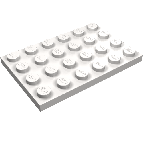 Набор LEGO Plate 4 x 6, Very Light Bluish Gray