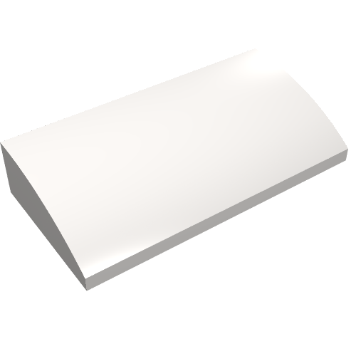 Набор LEGO Slope Curved 2 x 4 x 2/3 [Bottom Tubes], Very Light Bluish Gray