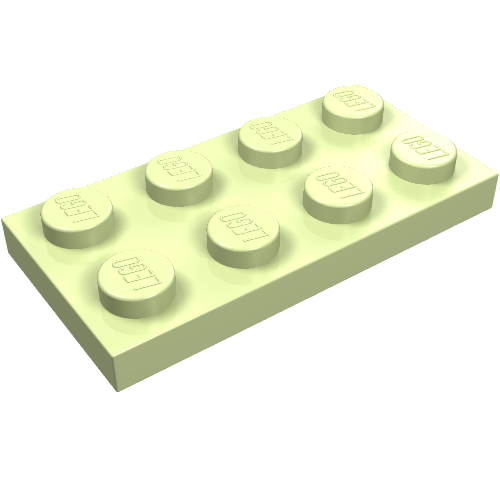 Набор LEGO Plate 2 x 4, Yellowish Green