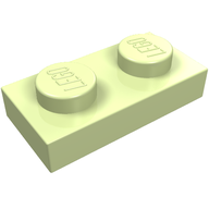 Деталь LEGO Пластина 1 x 2, Желто-зеленый