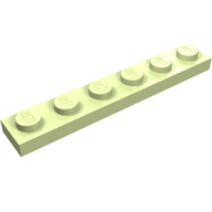 Деталь LEGO Пластина 1 x 6, Желто-зеленый