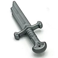 Деталь LEGO Weapon Sword Broken (Narsil), Матовый серебристый