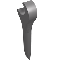 Деталь LEGO Minifig Spanner / Screwdriver, Матовый серебристый