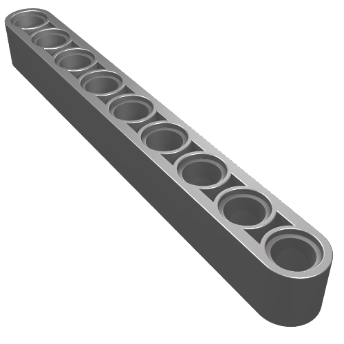Набор LEGO Technic Beam 1 x 9 Thick, Flat Silver