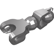 Деталь LEGO Hero Factory Arm / Leg with Ball Joint and Ball Socket, Матовый серебристый