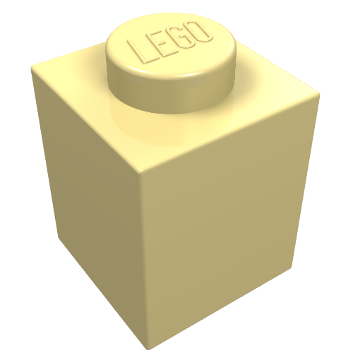 Набор LEGO Brick 1 x 1, Светло-желтый