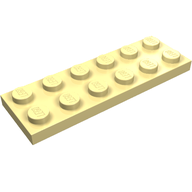 Деталь LEGO Пластина 2 x 6, Светло-желтый