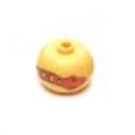 Деталь LEGO Pen Bead, Round Orb with Snake Print, Светло-желтый