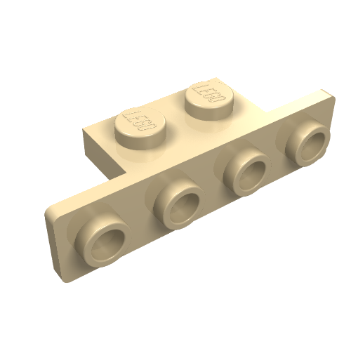 Набор LEGO Bracket 1 x 2 - 1 x 4 [Rounded Corners], Tan